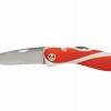 Aquaterra knife red single half-serrated blade - Wichard